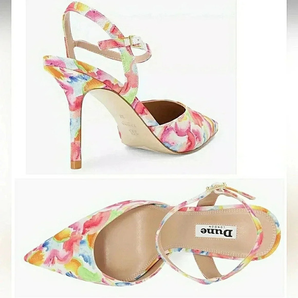 Dune London Shoes - Wedding Guest 9 Watercolor Slingback Cocktail Pump Shoes New